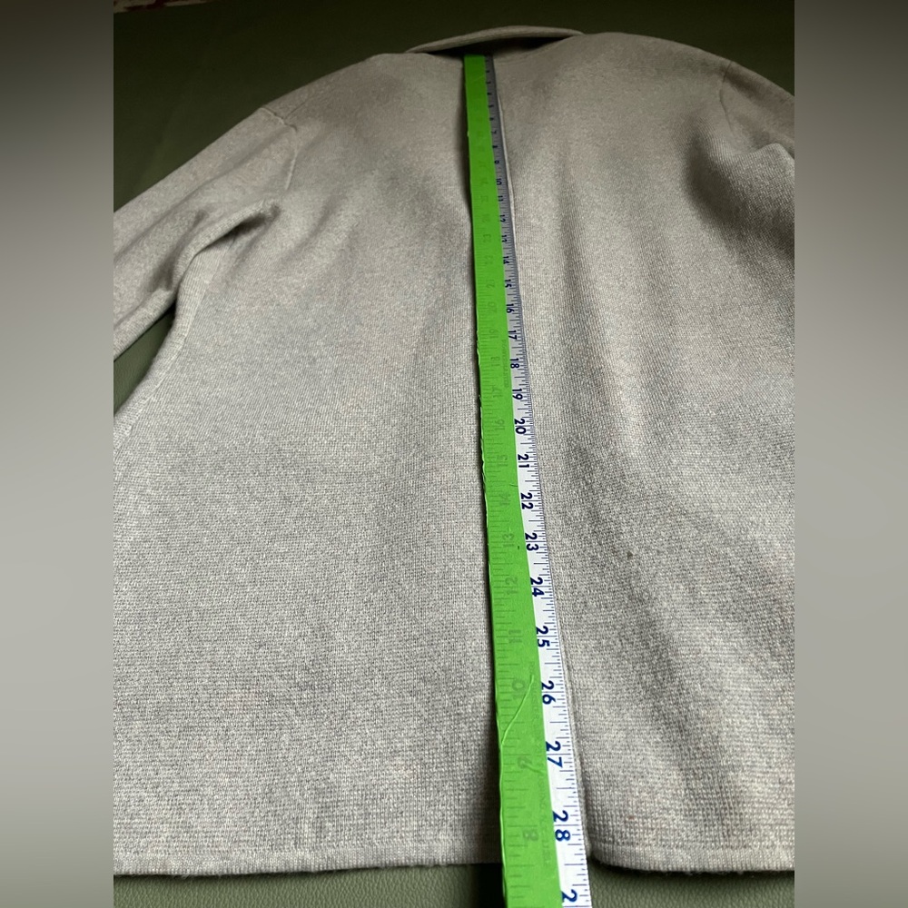 J.Crew 100% Merino Wool Sweater-Blazer Heather Oatmeal Grey Size Small - Picture 7 of 7